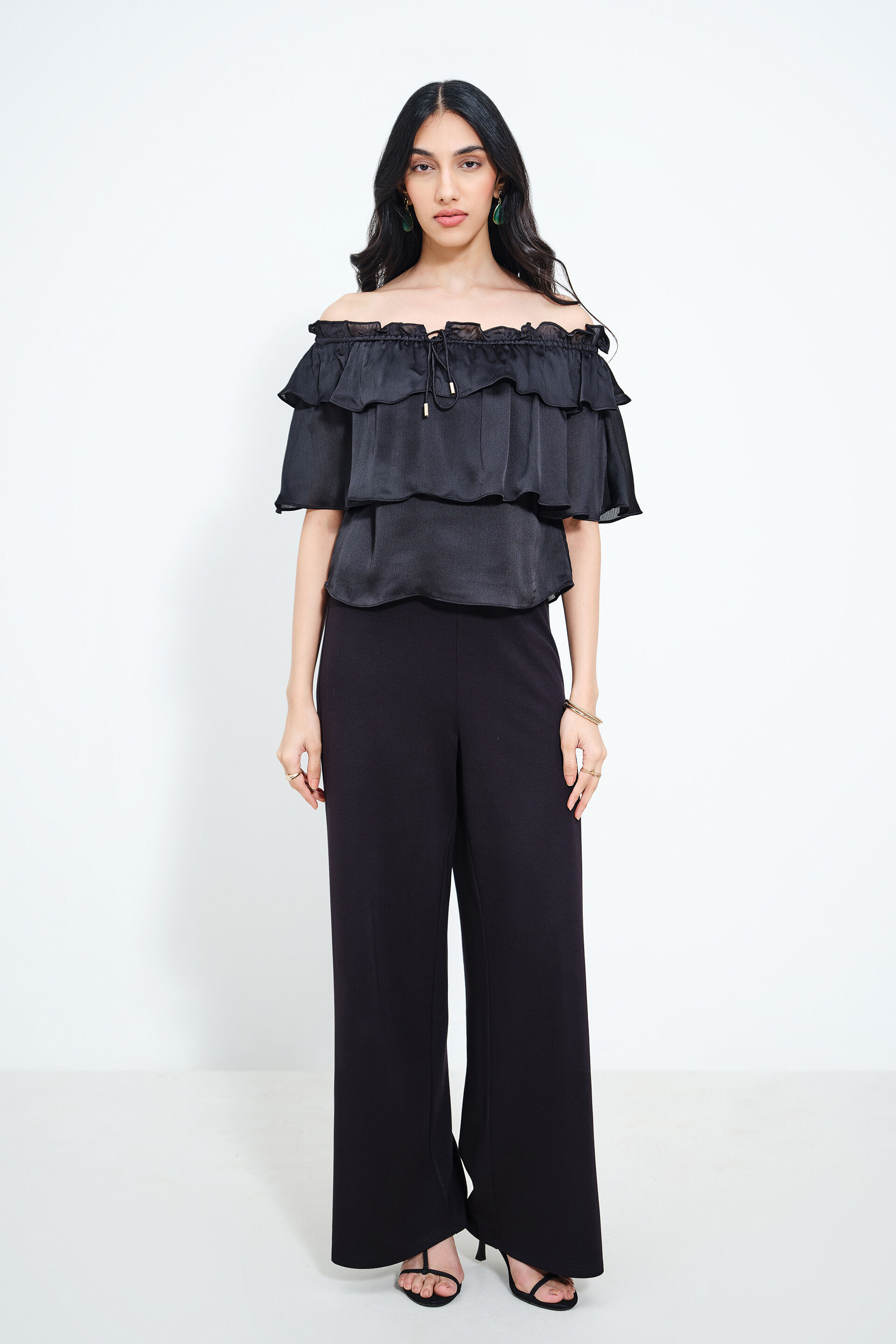 Rose Dawn Black Top, Black, image 1